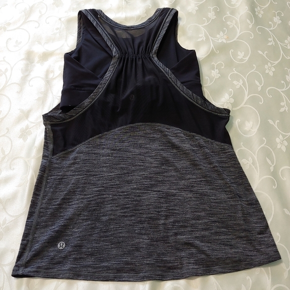 Lululemon Work The Circuit Tank Heathered Black Gray Size 6 - Picture 5 of 11